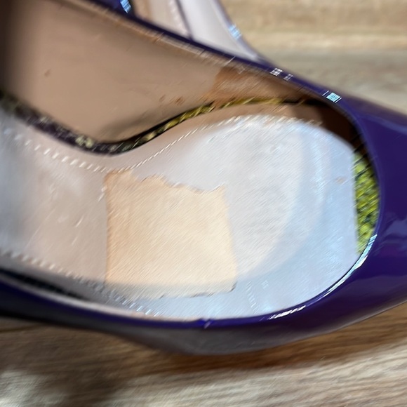 Vince Camuto‎ Graph Peep-Top Platform Purple Python Peep Toe Heels - Picture 11 of 15